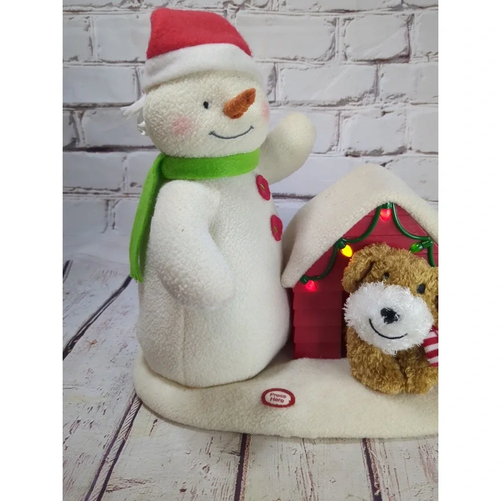 Hallmark‎ 2011 Jingle Pals Deck The Hall Duo Snowman Dog Animated Lights Singing